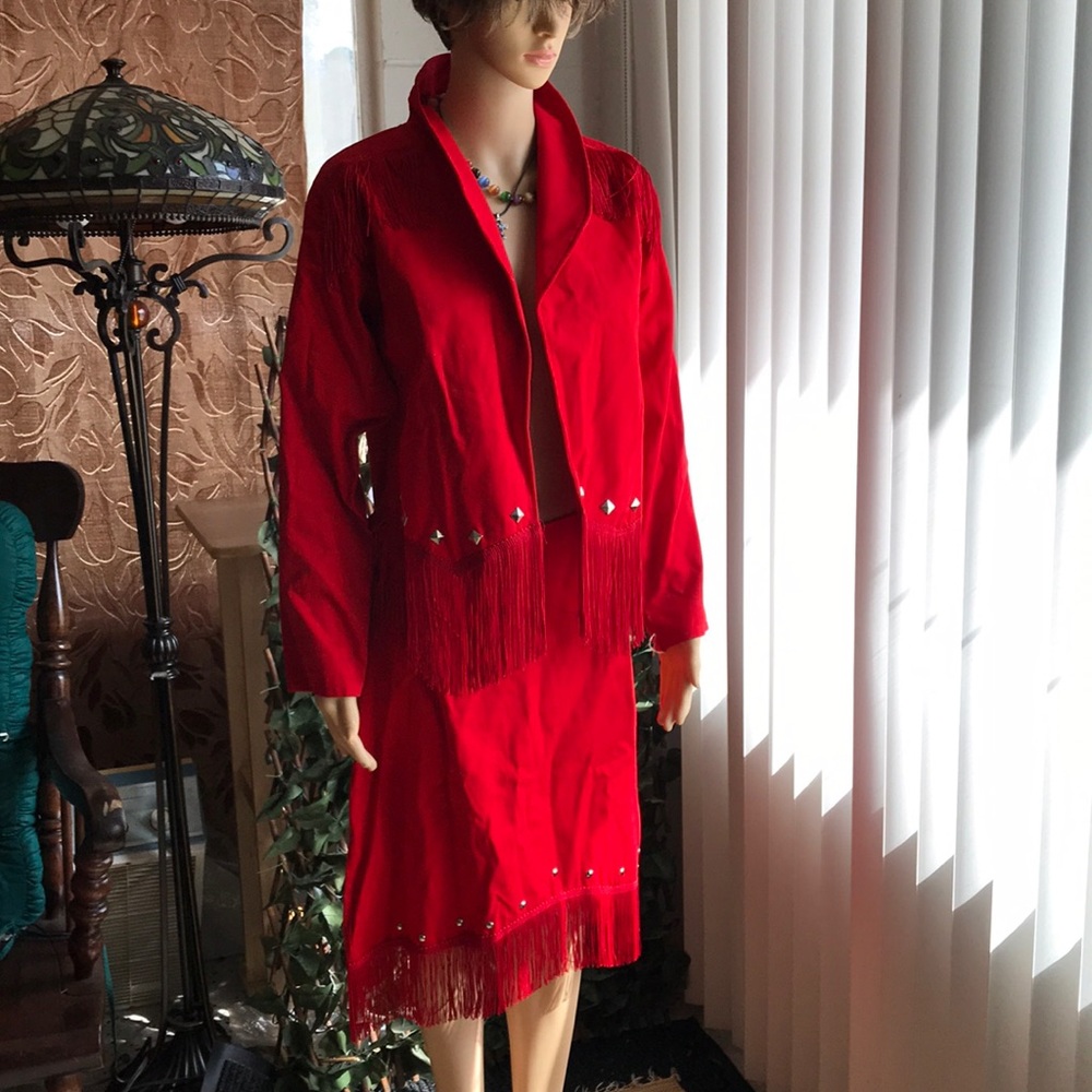 Western festival skirt & jacket set Sz M